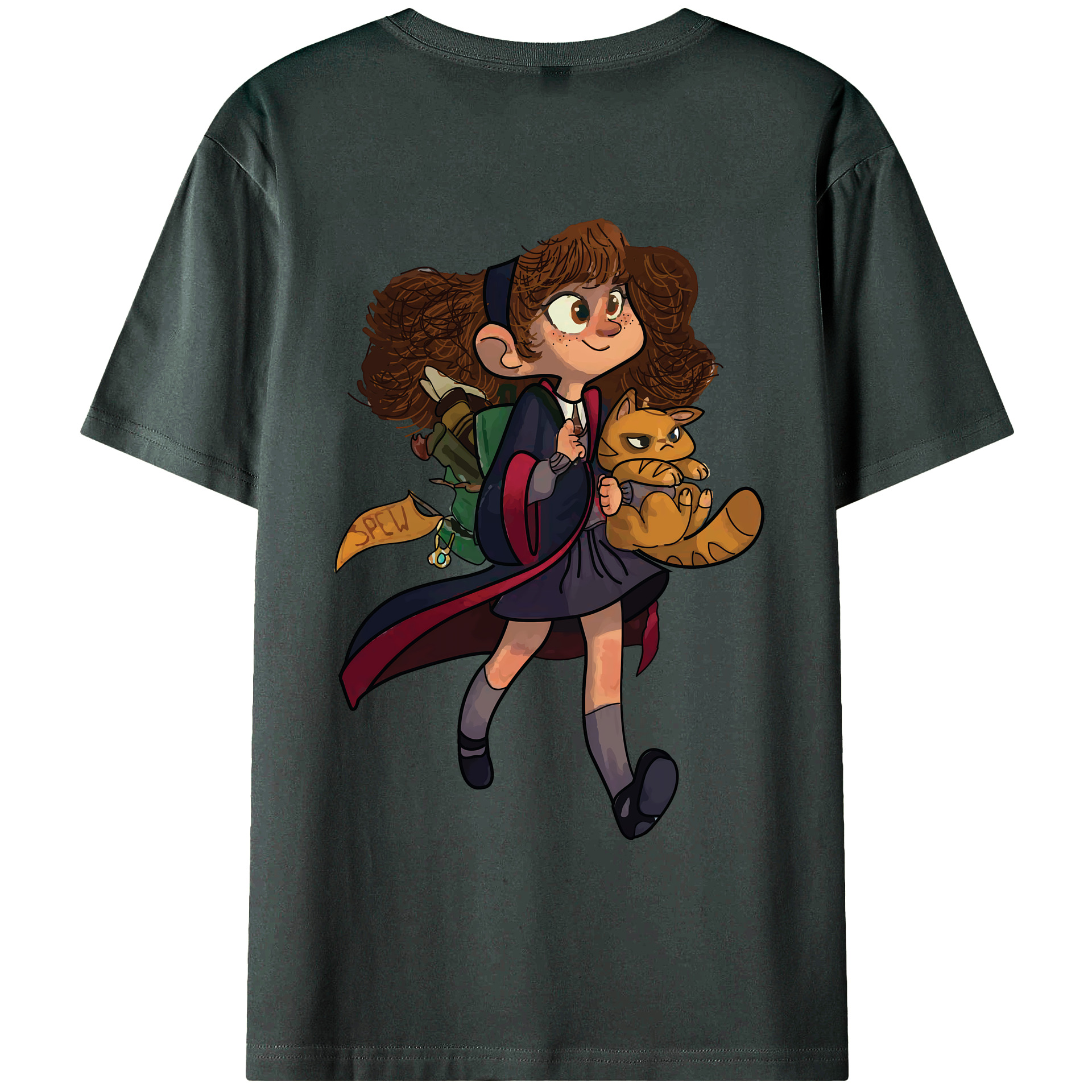 （画像用） Harry Potter ハリー・ポッターシリーズ 綿100％ メンズ半袖Tシャツ（バックプリント） 通気性